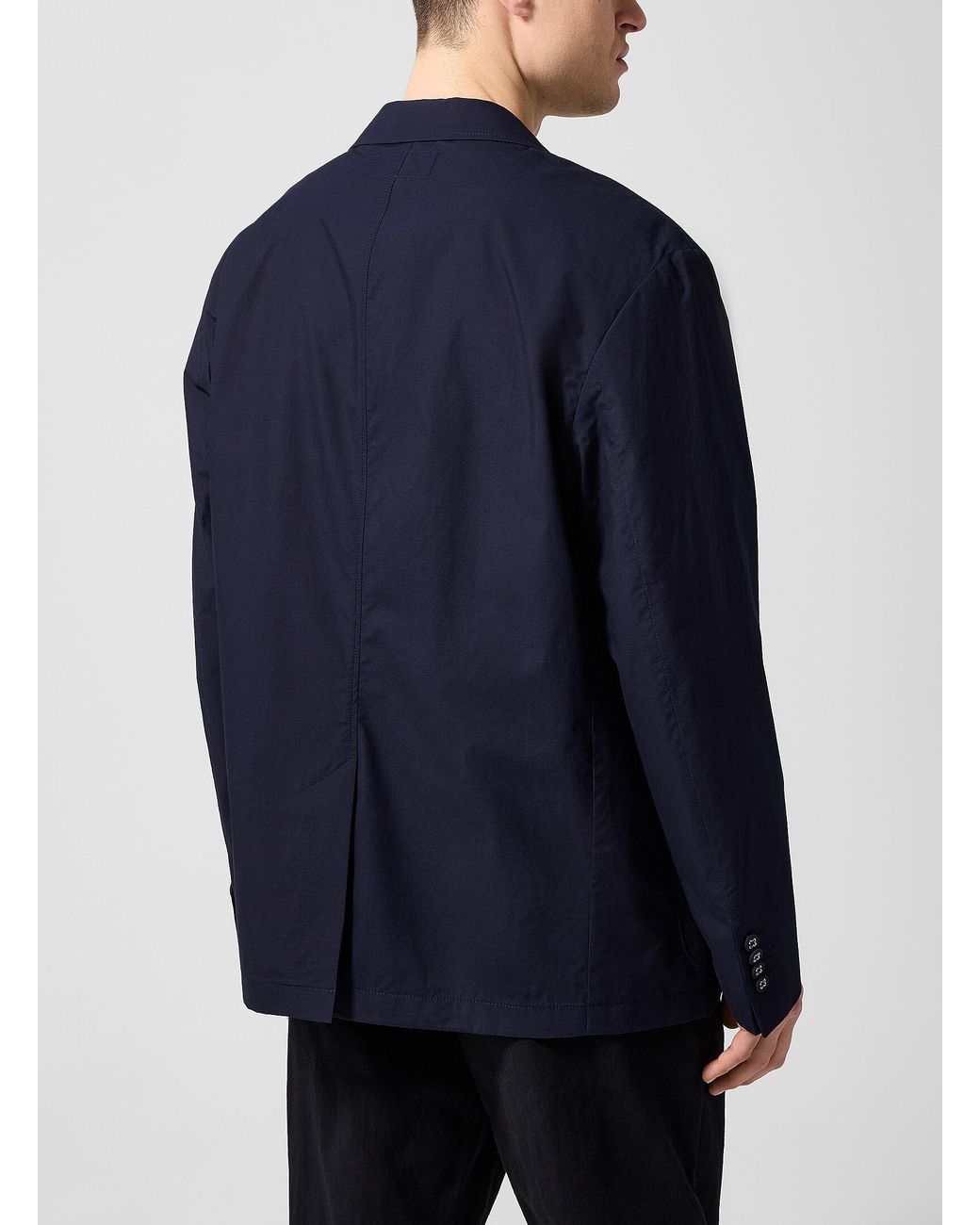 Officine Generale Blue Cyril Lightweight Brushed Poplin Jacket for men