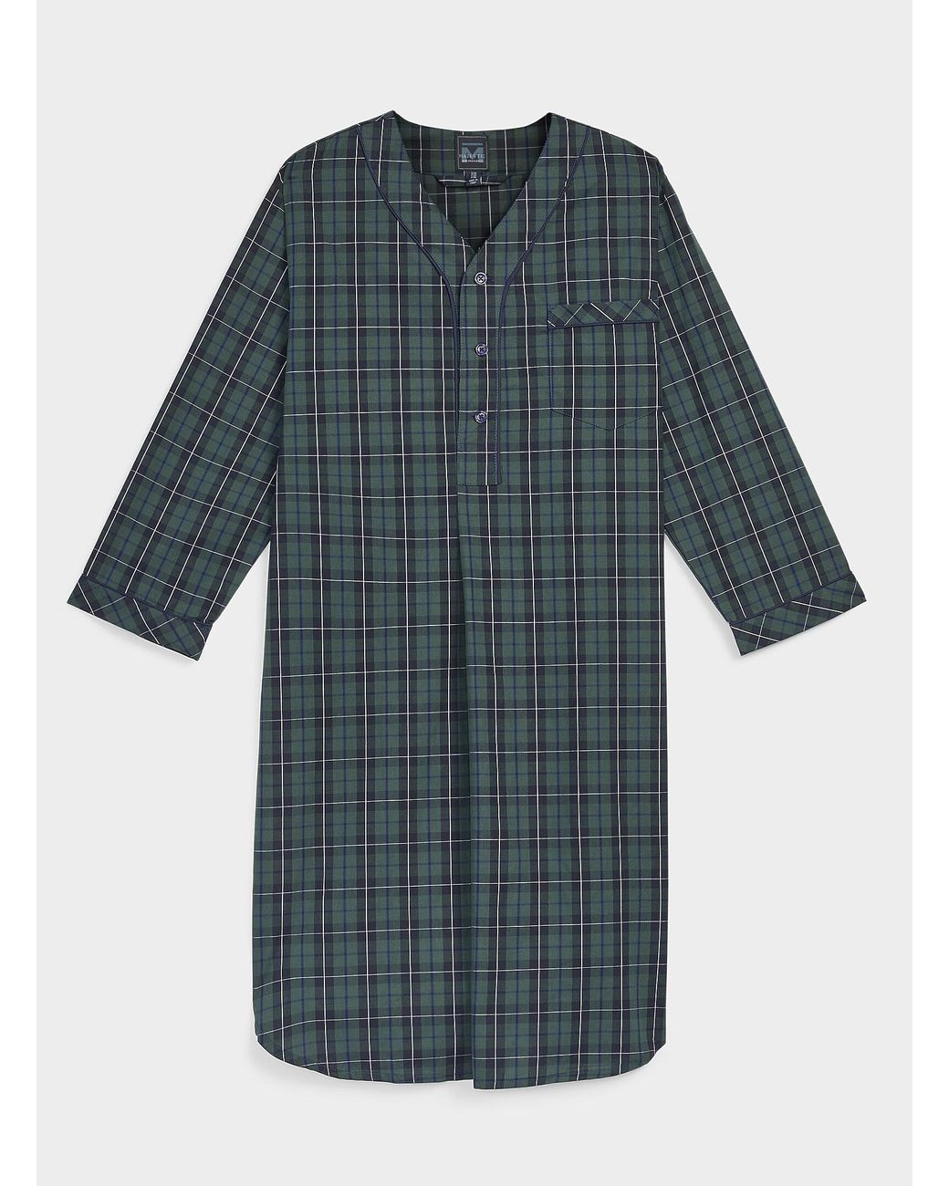 Majestic Tartan Nightshirt in Blue for Men Lyst Canada