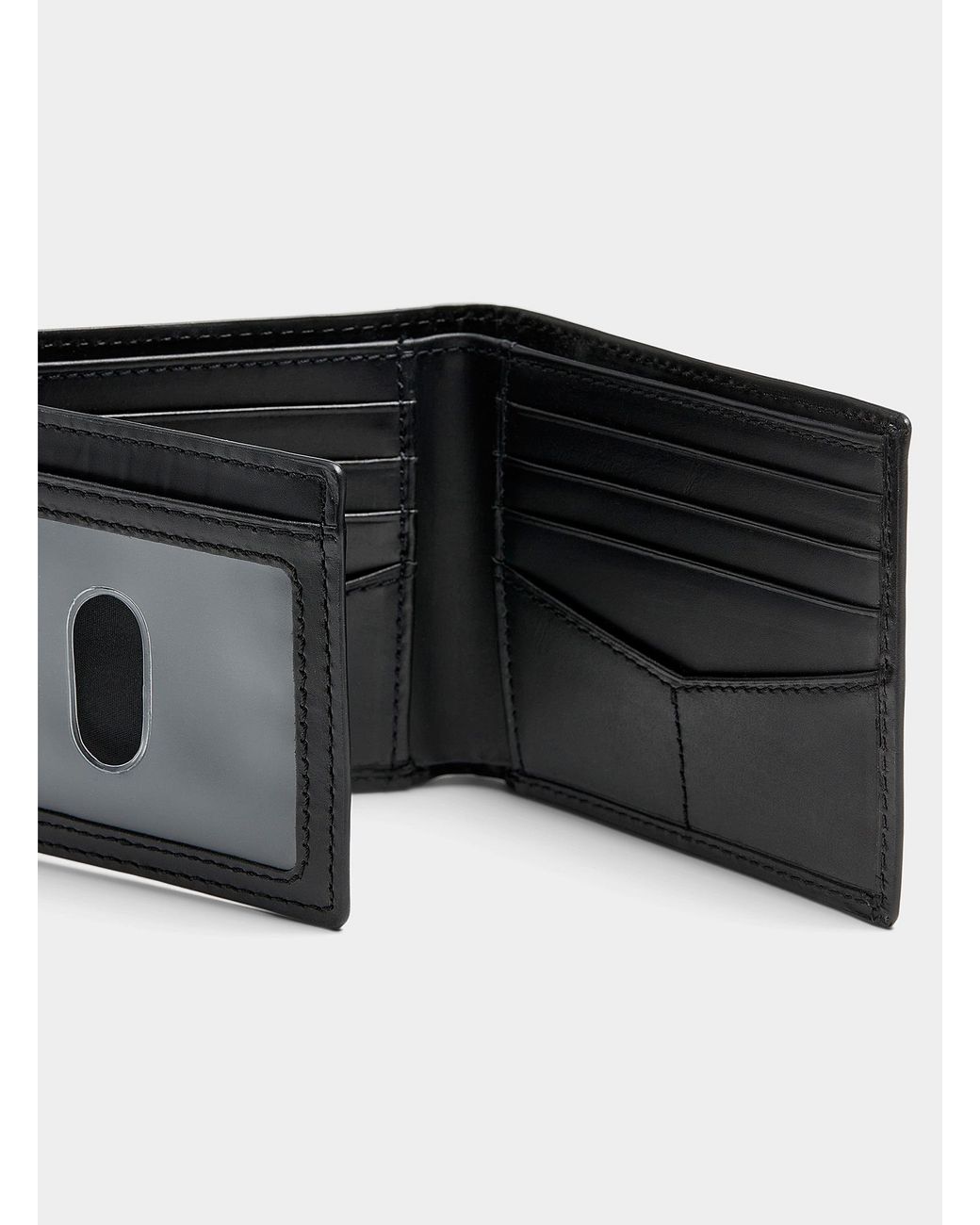 Fossil Black Derrick Leather Wallet for men