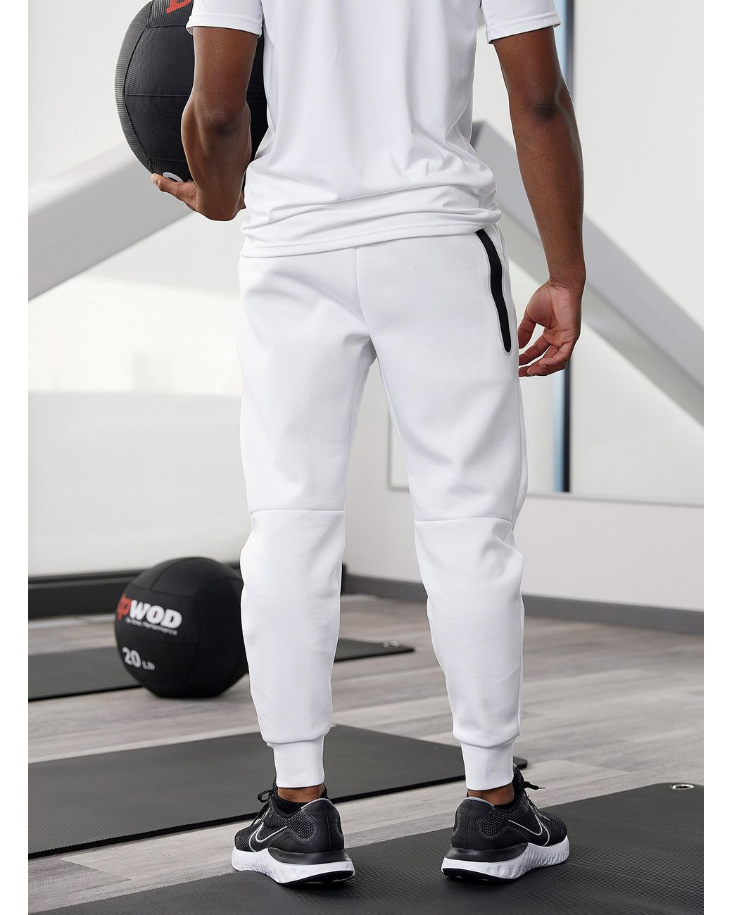 Nike Tech Fleece Angular Seam joggers in White for Men | Lyst Canada