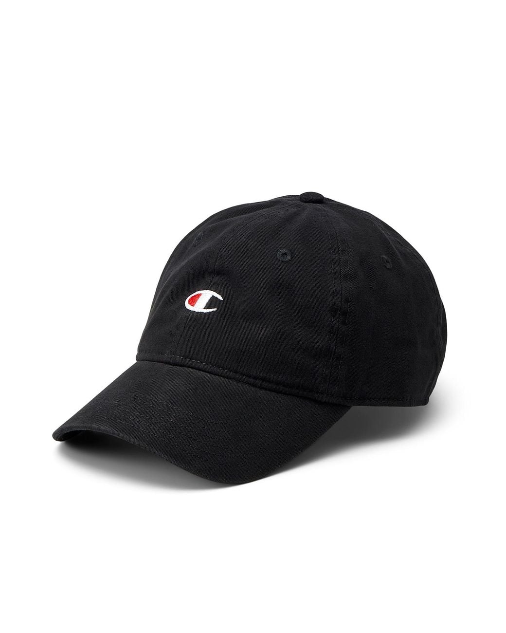 Champion Cotton C Baseball Cap in Black 