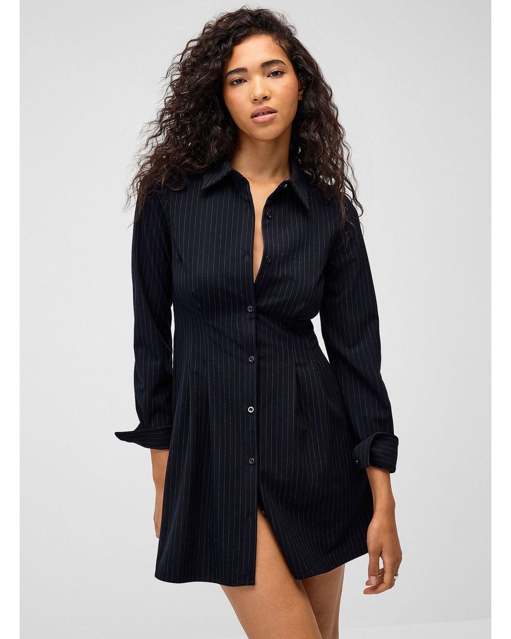 Twik Blue Flared Pleated