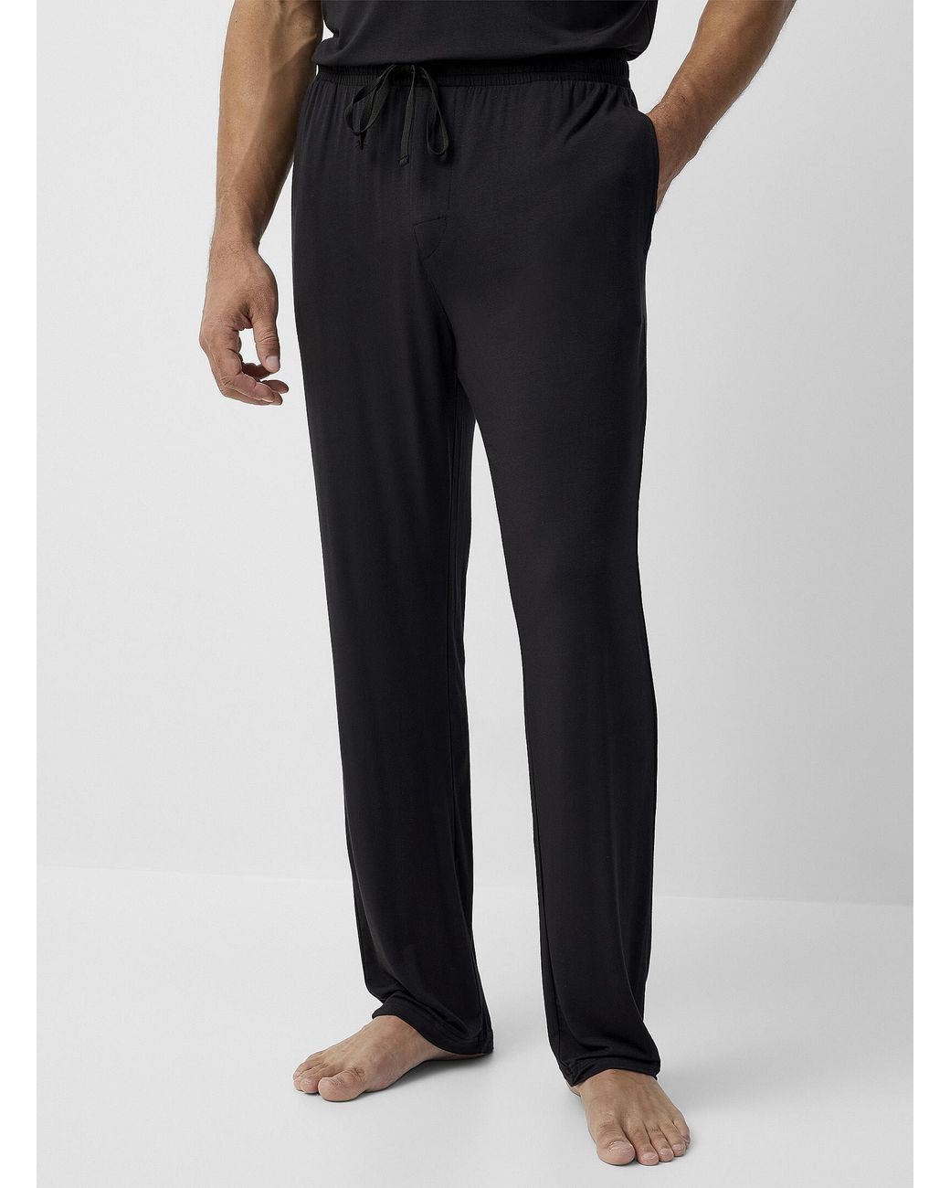 Le 31 Black Fluid Tm Modal Pyjama Pant for men