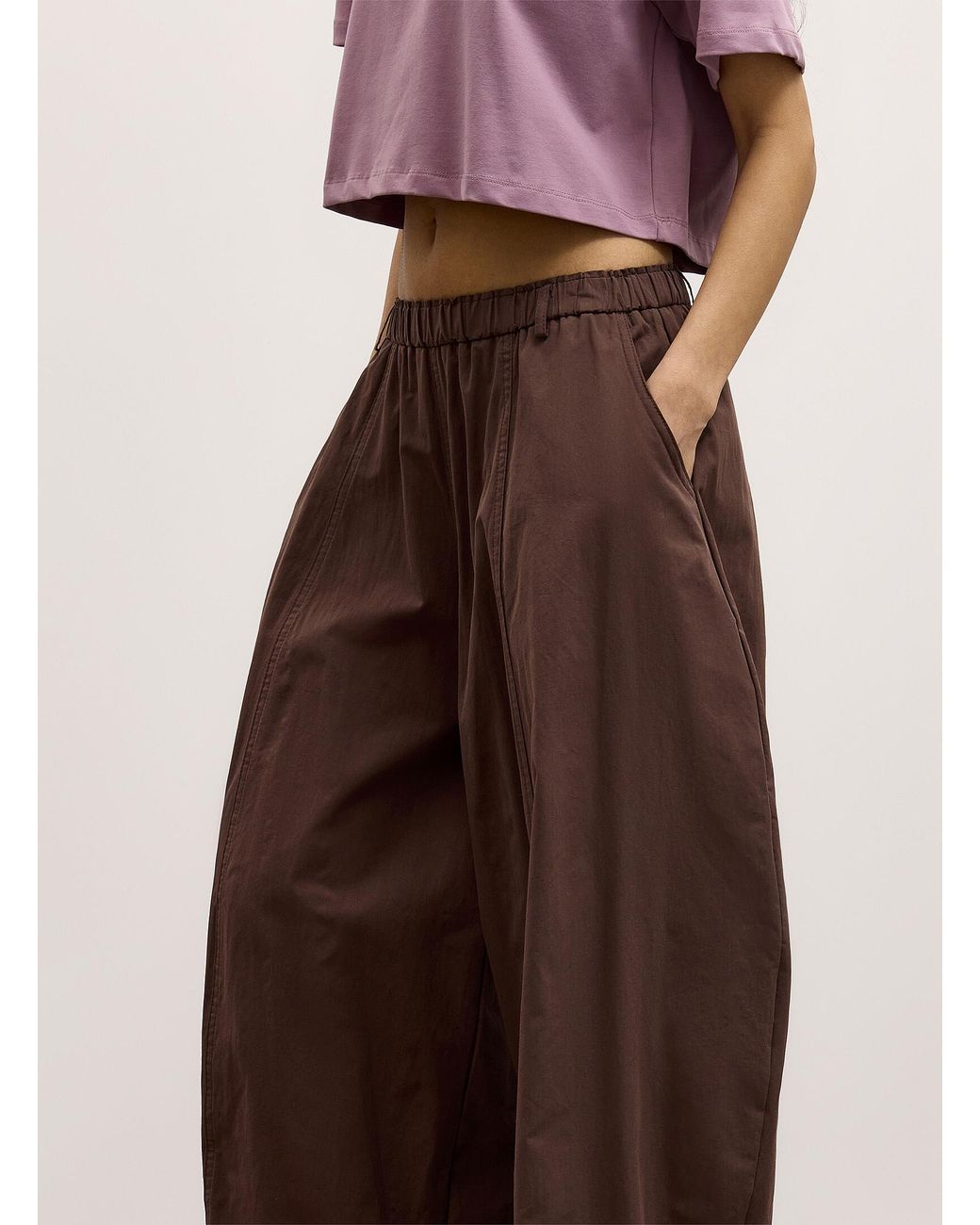 Icône Multicolor Elastic Waist Poplin Barrel