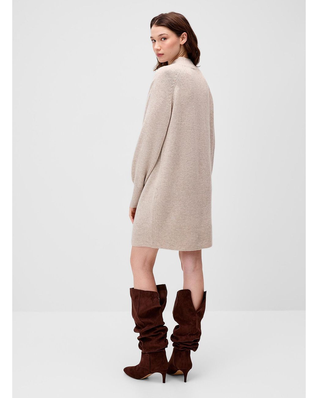 ONLY Natural Loose Knit Mock