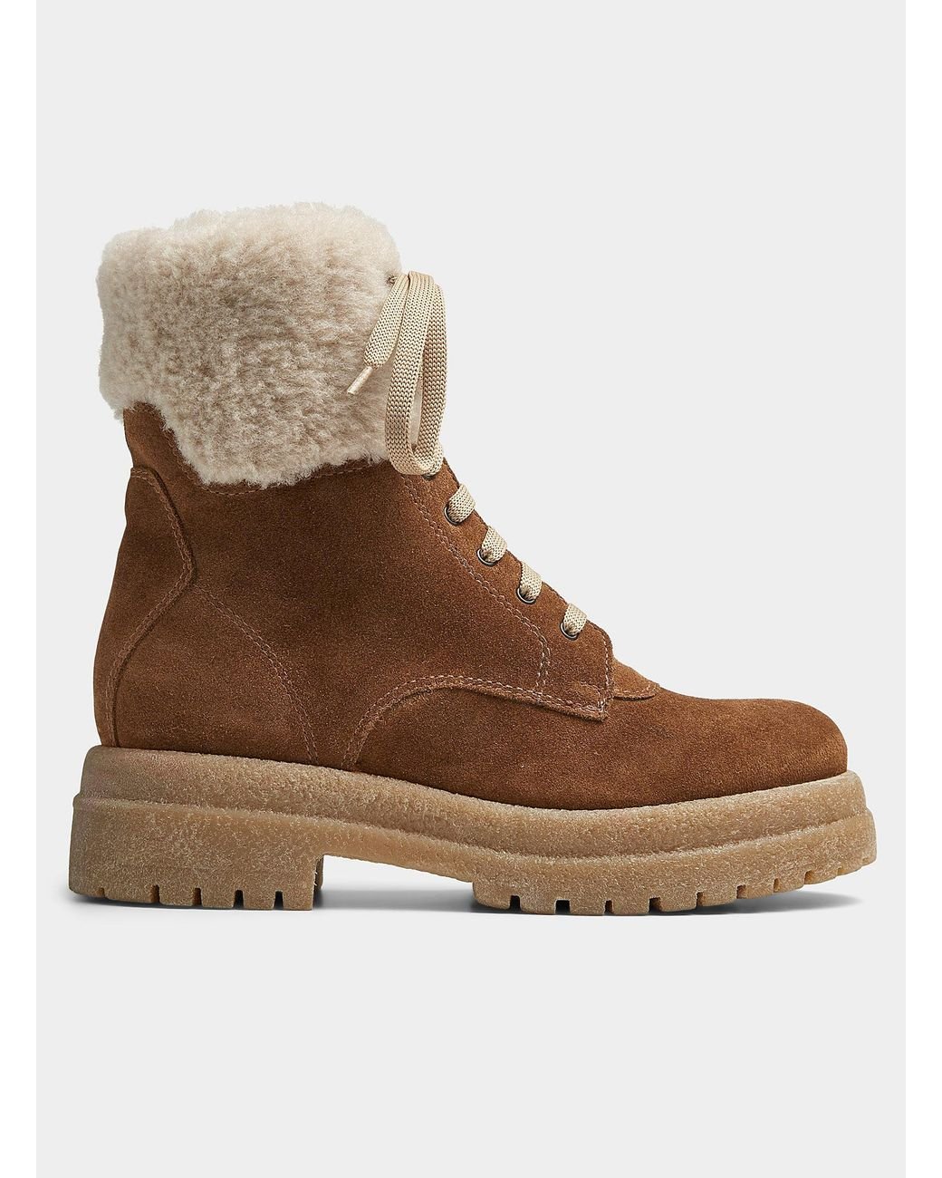 La Canadienne Victor Lace in Brown Lyst