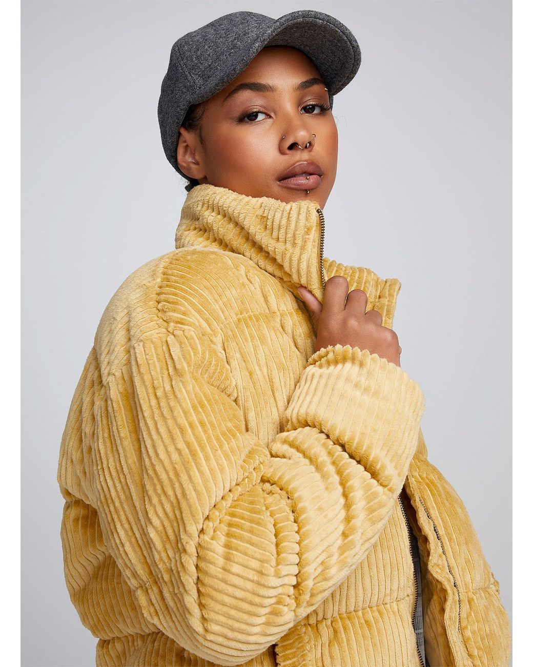 Rip Curl Golden Yellow Corduroy Jacket in Blue Lyst