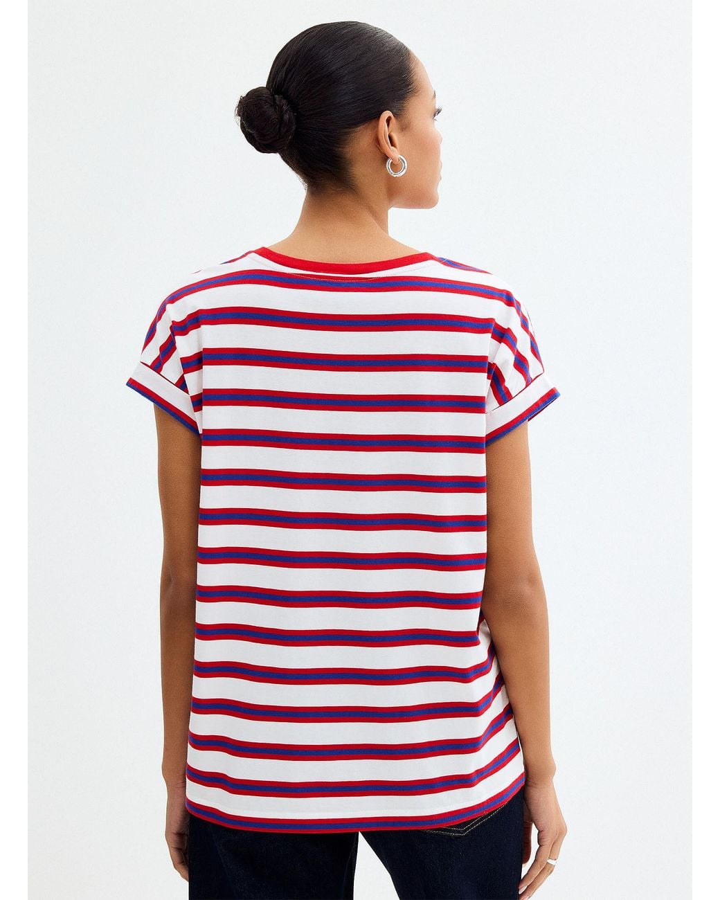 ARMEDANGELS Red Navy Stripes Cap