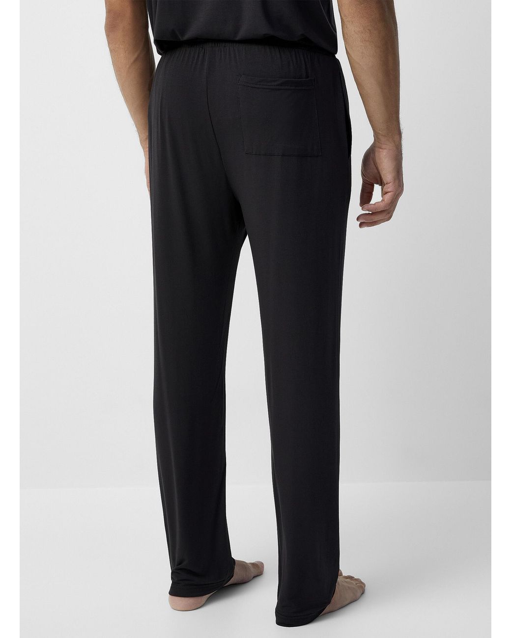 Le 31 Black Fluid Tm Modal Pyjama Pant for men