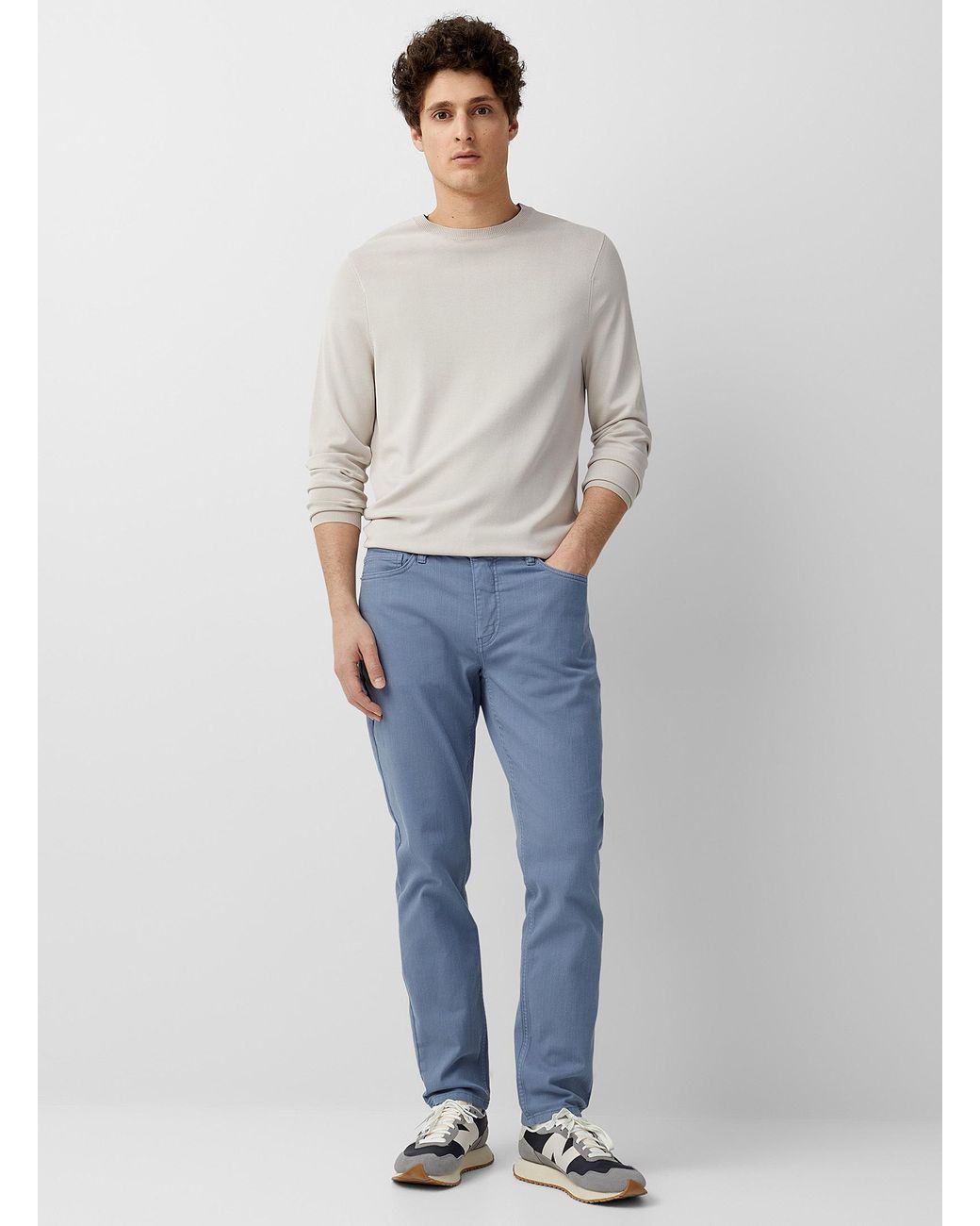 Le 31 Coloured Organic Cotton Jean Stockholm Fit in Blue for Men | Lyst