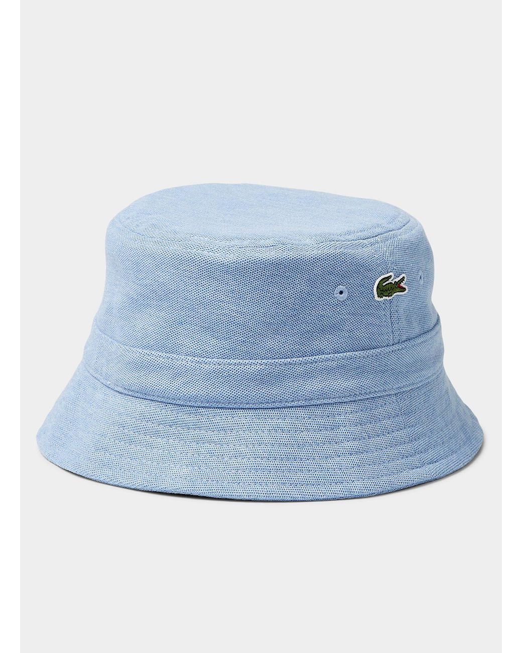 gå på indkøb lampe lokal Lacoste Mini Croc Denim Bucket Hat in Blue for Men | Lyst