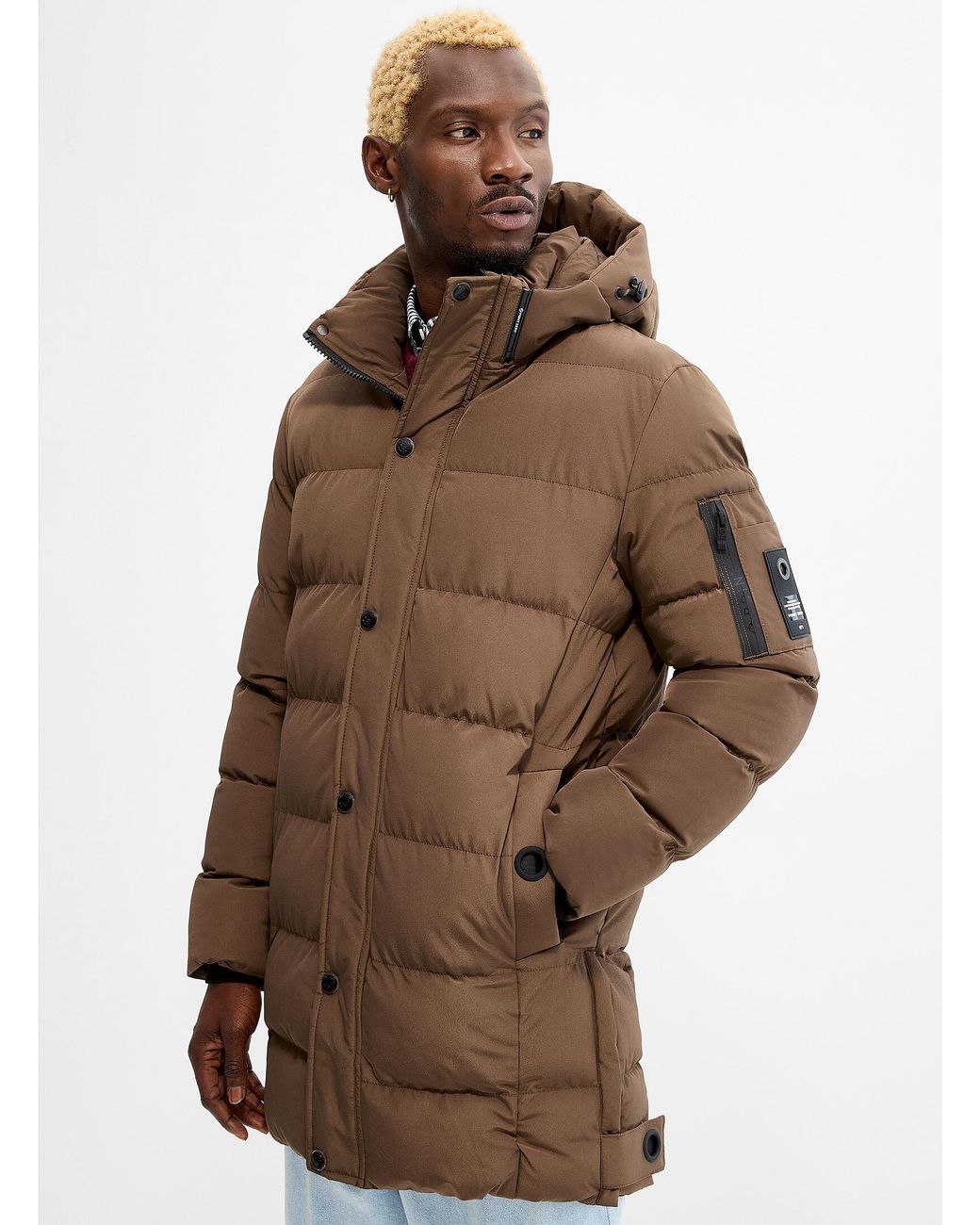 Point Zero Red Levi Quilted Parka for men