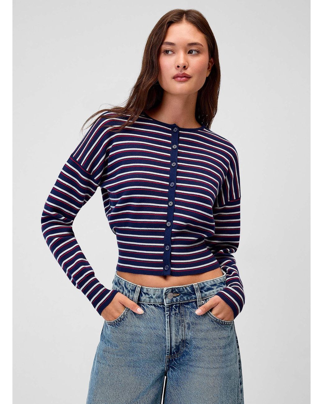 Twik Blue Striped Fitted
