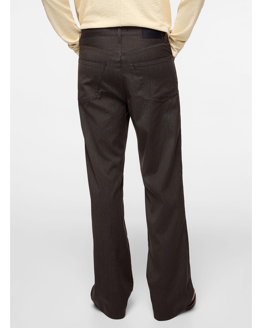 sunflower Black Technical Wool Bootcut Pant for men