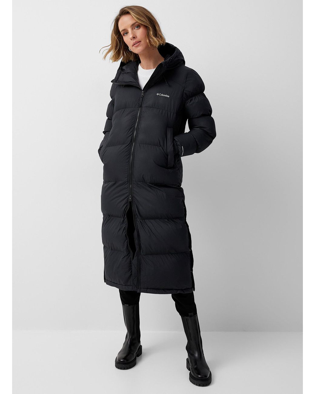 Columbia Pike Lake Maxi Puffer Jacket in Black Lyst