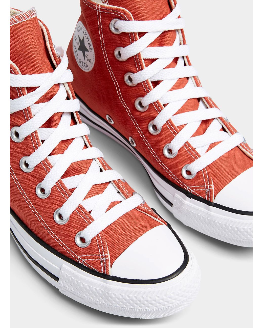 Converse Chuck Taylor All Star High Top Fire Opal Sneakers Women in Red |  Lyst