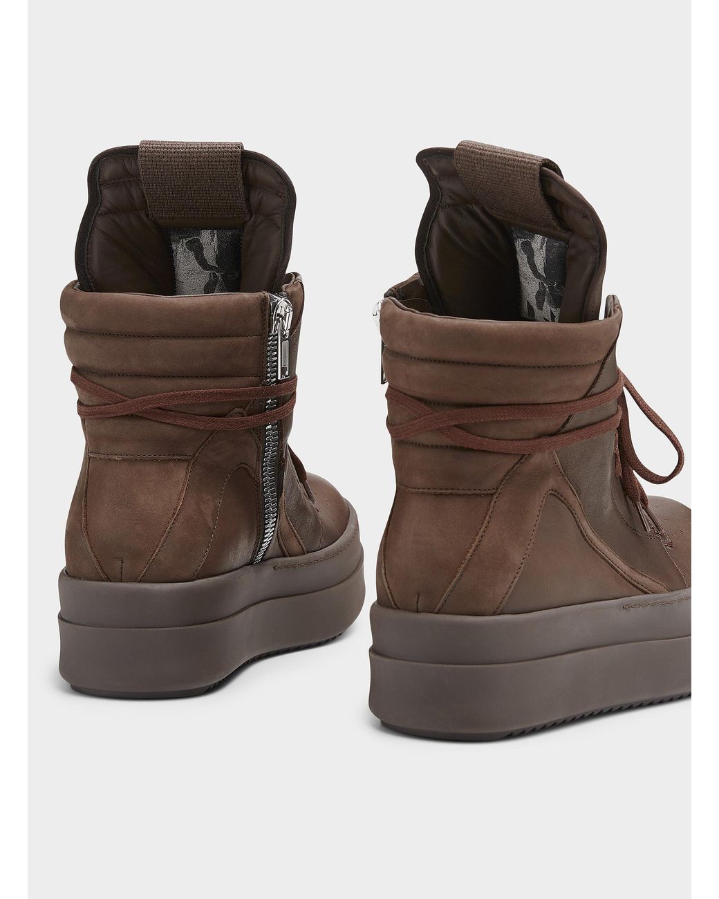 Rick Owens Mega Bumper Geobasket Sneakers Men in Brown for Men