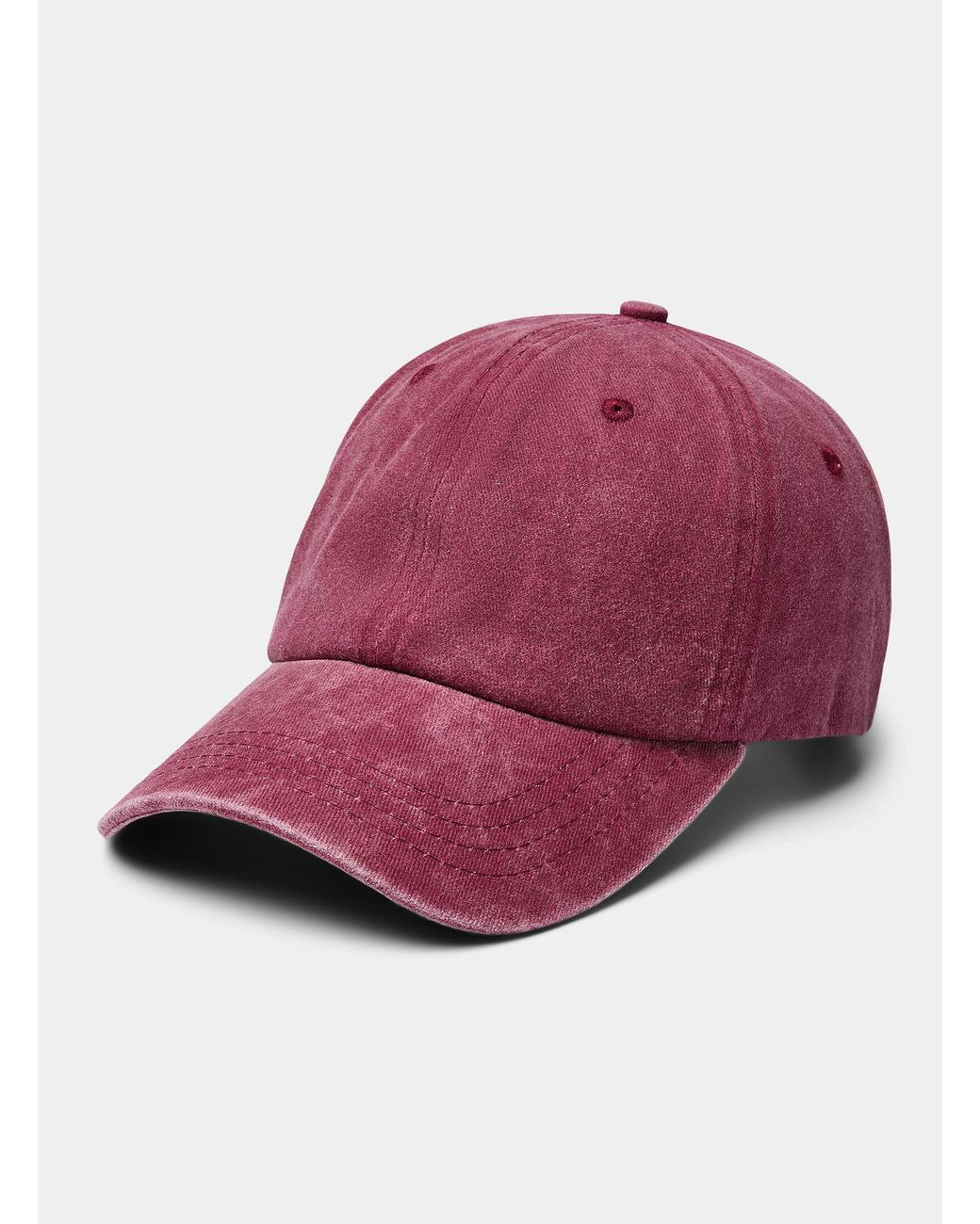 Simon's Pink Faded Denim Baseball Cap