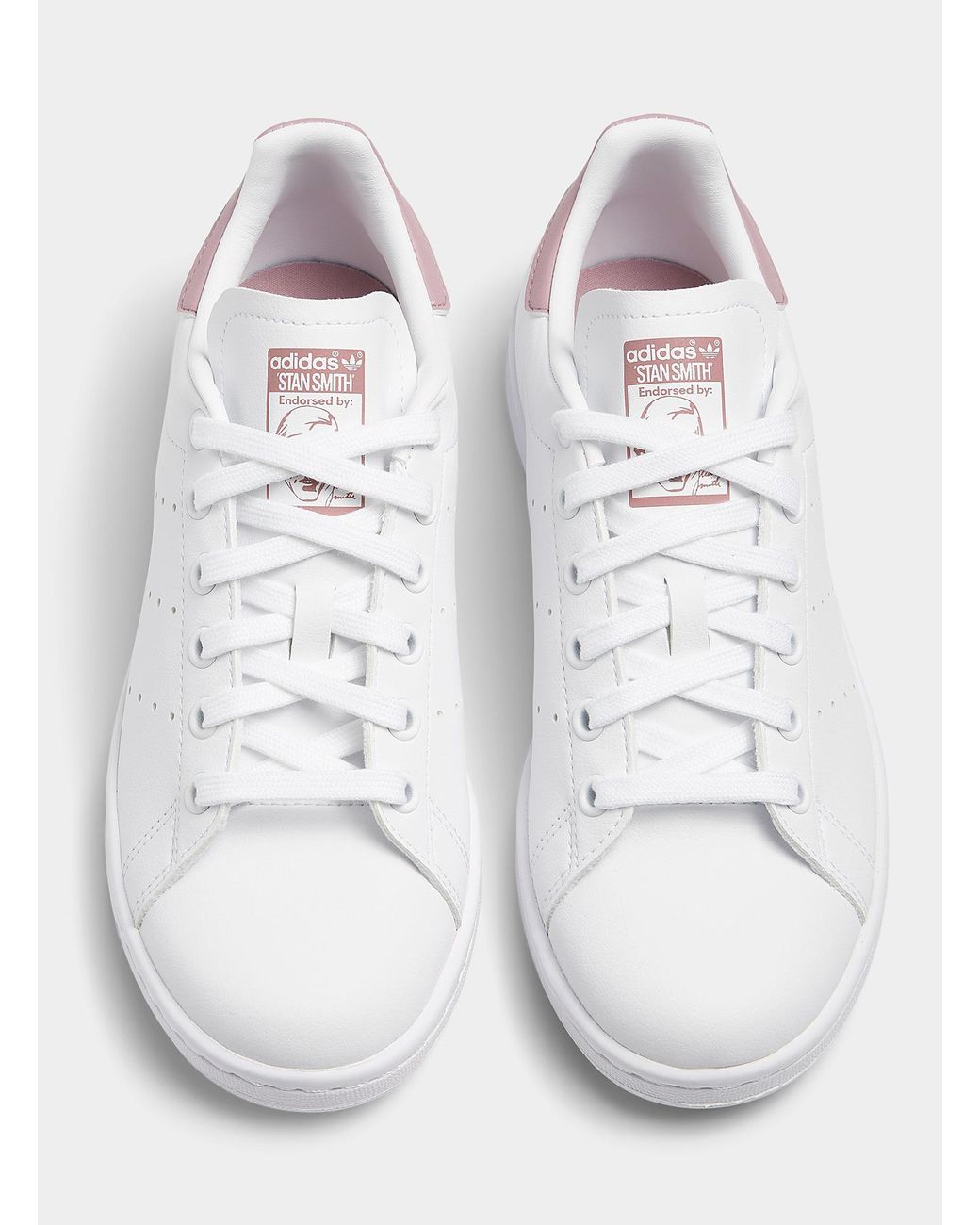 Antibióticos Aventurarse Audaz adidas Originals Stan Smith Pink And Gold Sneakers Women in White | Lyst