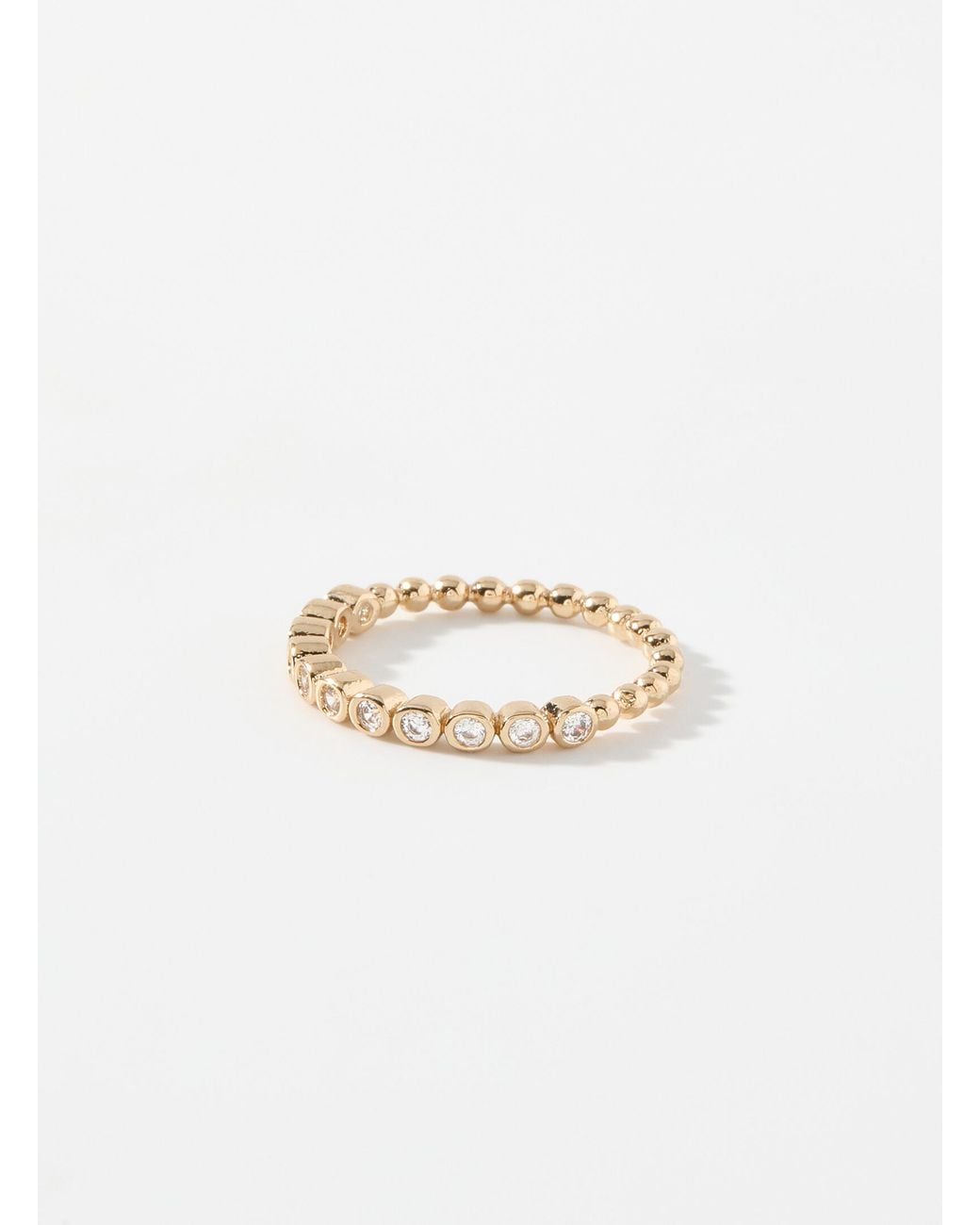 Simon's White Rhinestone Row Ring