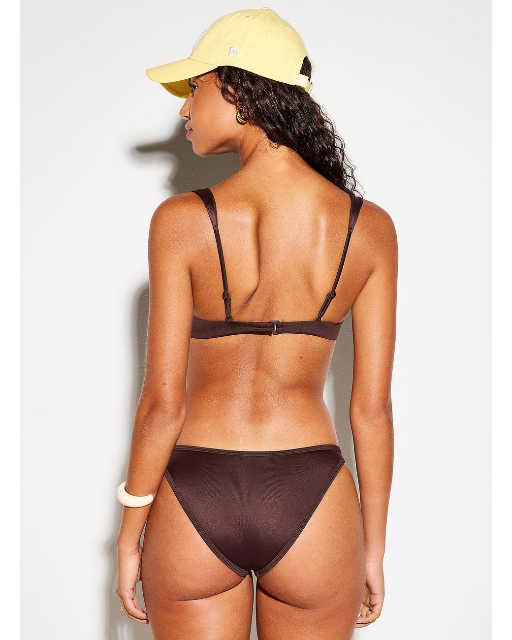 Simon's Brown Ruched Bow Balconette