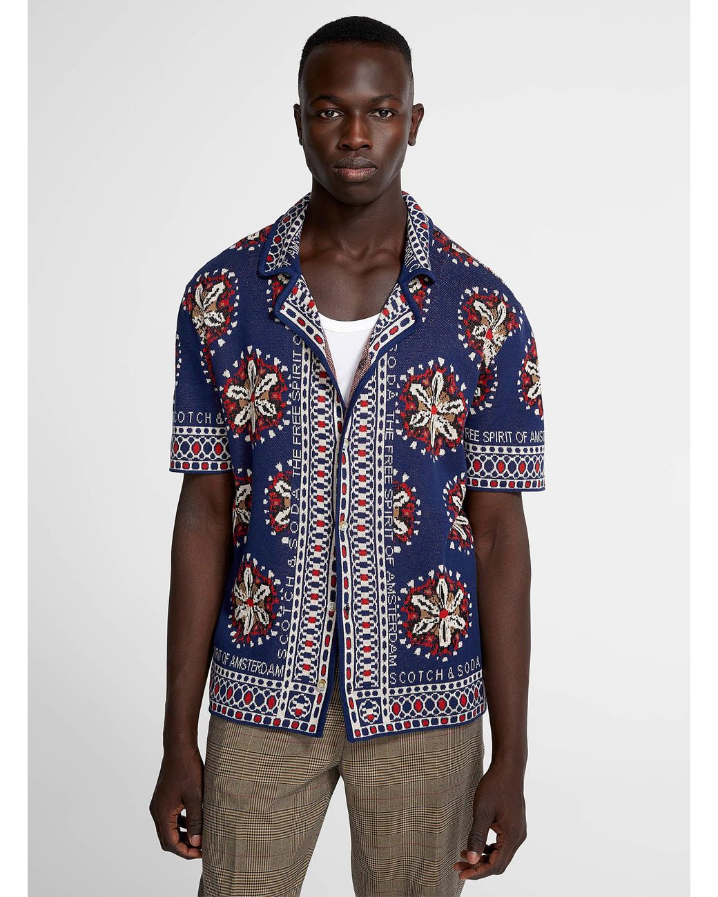 “Scotch & Soda” プリントキャンプ/アロハシャツ YellowFloral Scotch & Soda” プリントキャンプ/アロハシャツ YellowFloral シャツ