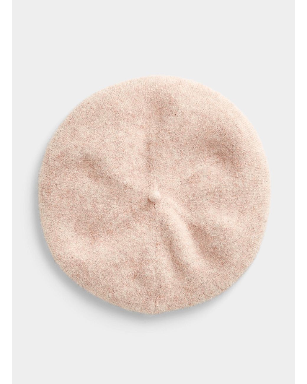Simon's Natural Monochrome Wool Beret Exclusive Collection From Italy
