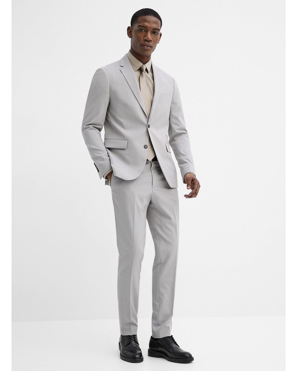 Lindbergh White Solid Everyday Suit Slim Fit for men