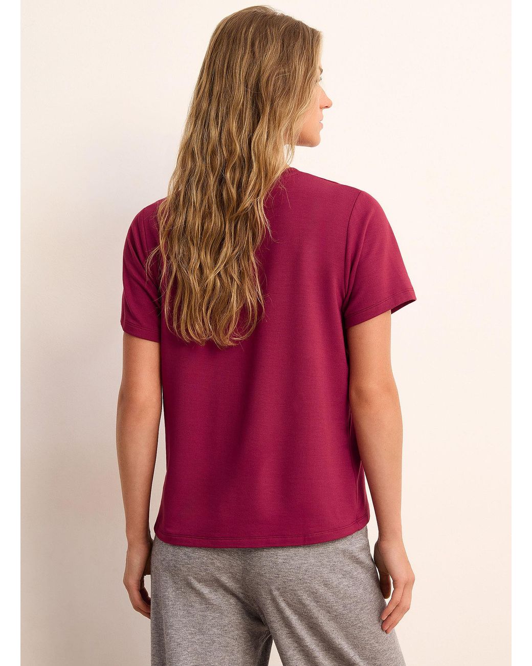 Miiyu Red Soft Brushed Underside T