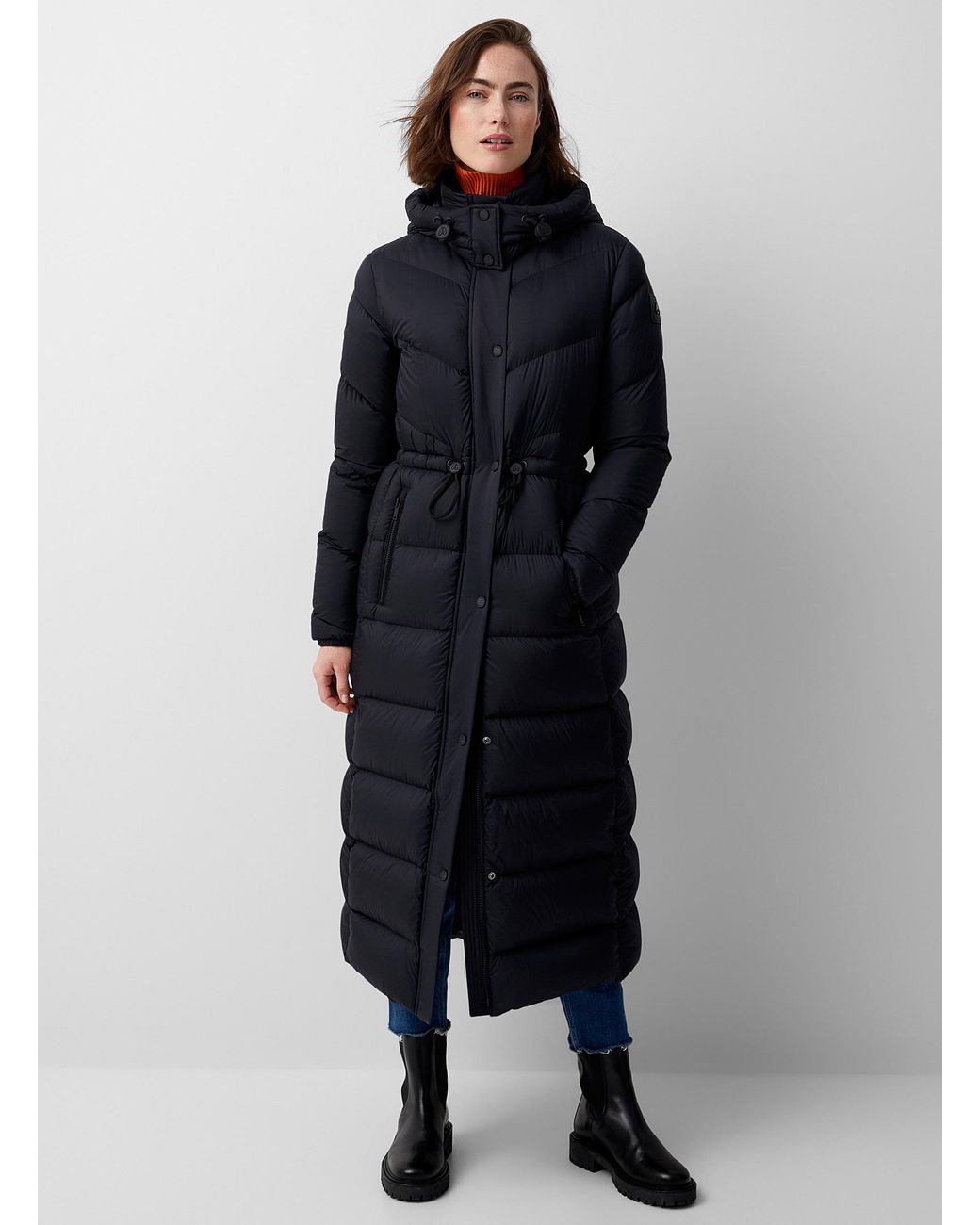 Moose Knuckles Bella Cote Maxi Quilted Maxi Parka in Blue | Lyst