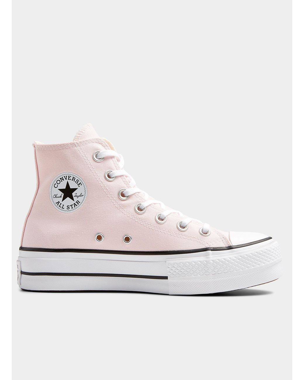 Converse Chuck Taylor All Star Lift High Top Powder Pink Platform Sneakers in Natural |