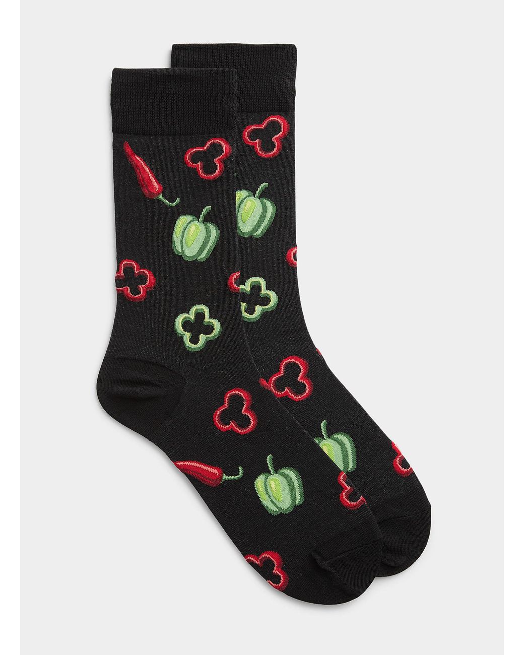 Hot Sox Peppers Sock in Black for Men | Lyst