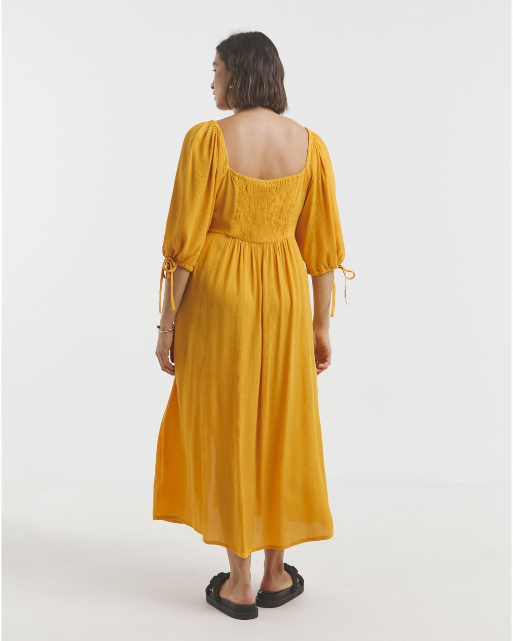 Simply Be Metallic Crinkle Soft Volume Dress