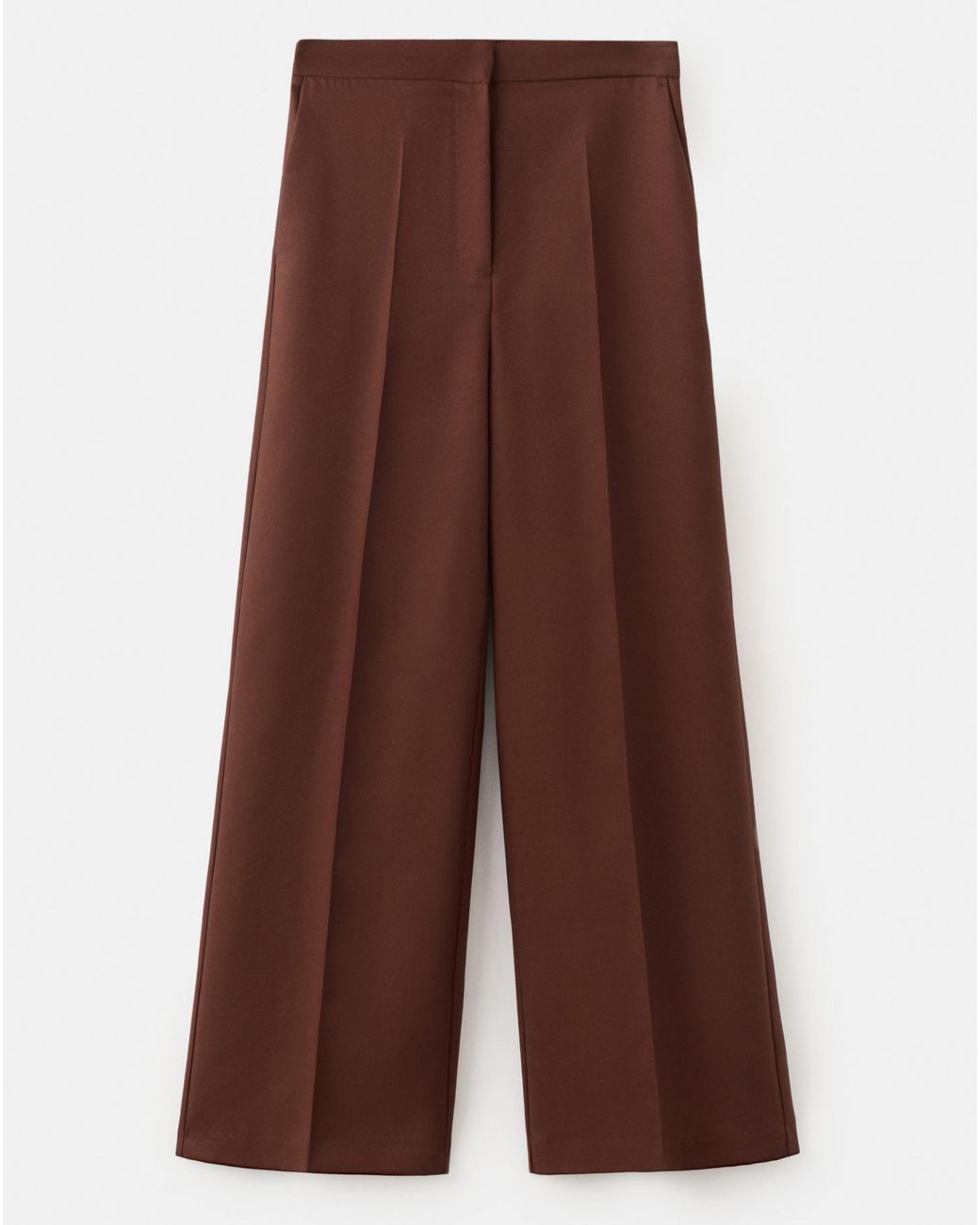 Mango Red High-Waisted Lyocell Trousers