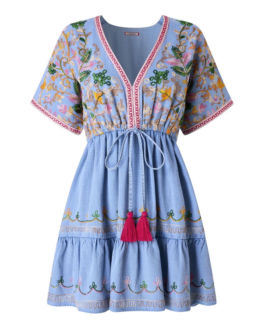 Joe Browns Blue Jb Emma Embroidered Denim Tunic Dress