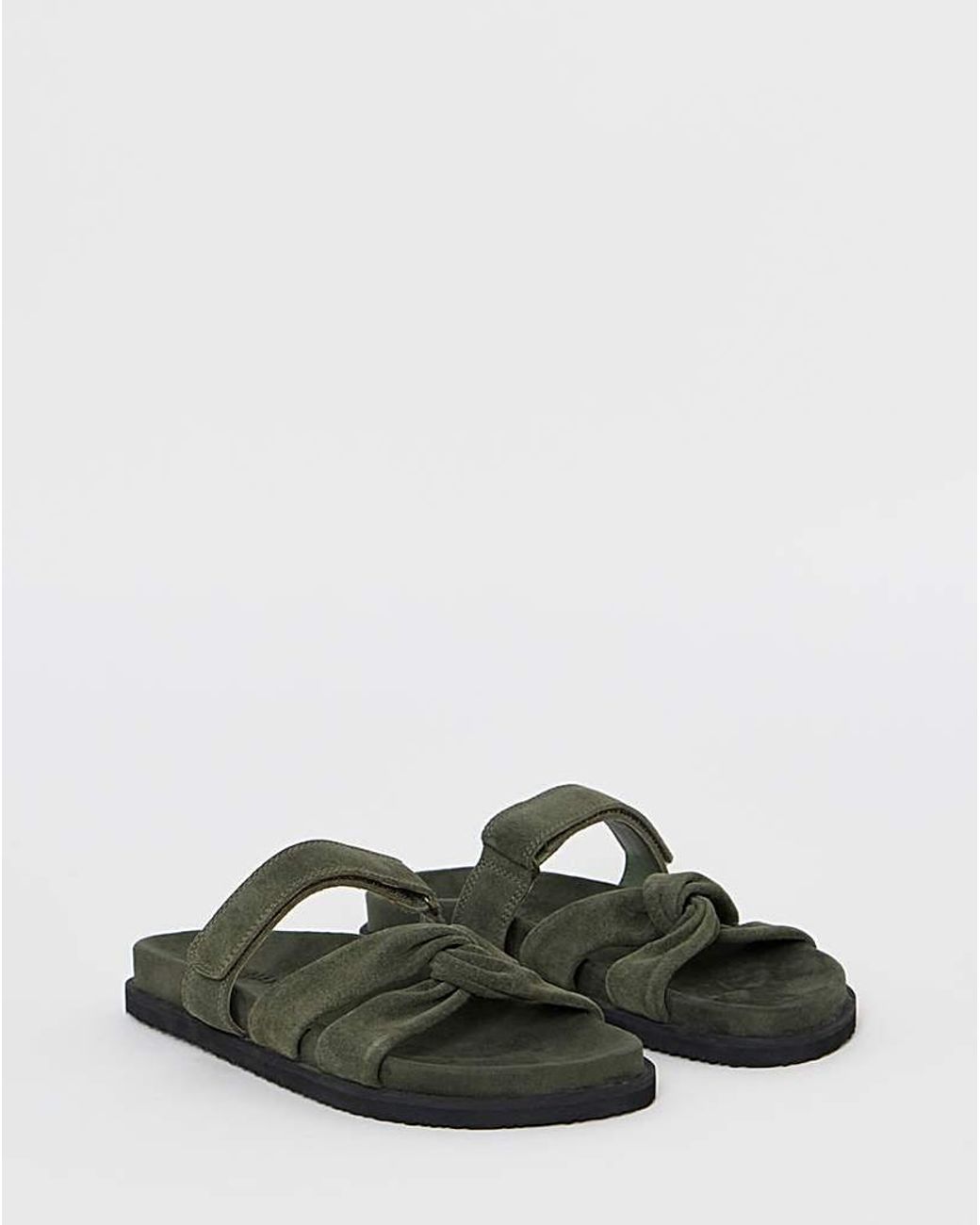 Samdal Ex JD Williams Twist Front Footbed Sandal Ex Wide in Green | Lyst UK