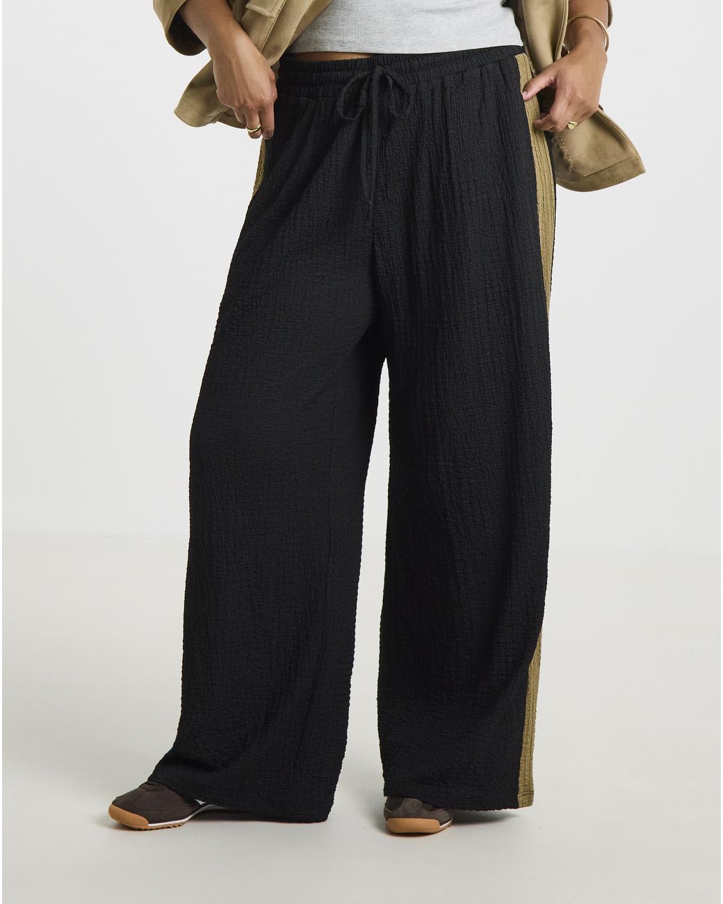 Simply Be Blue Side Stripe Trouser