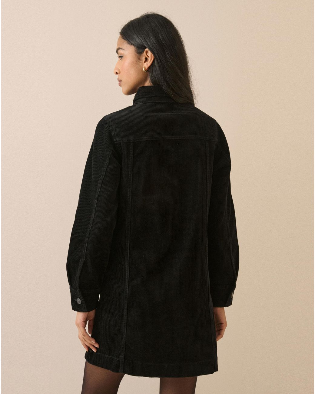 Nobody's Child Brown Sheena Cord Shirt Dress