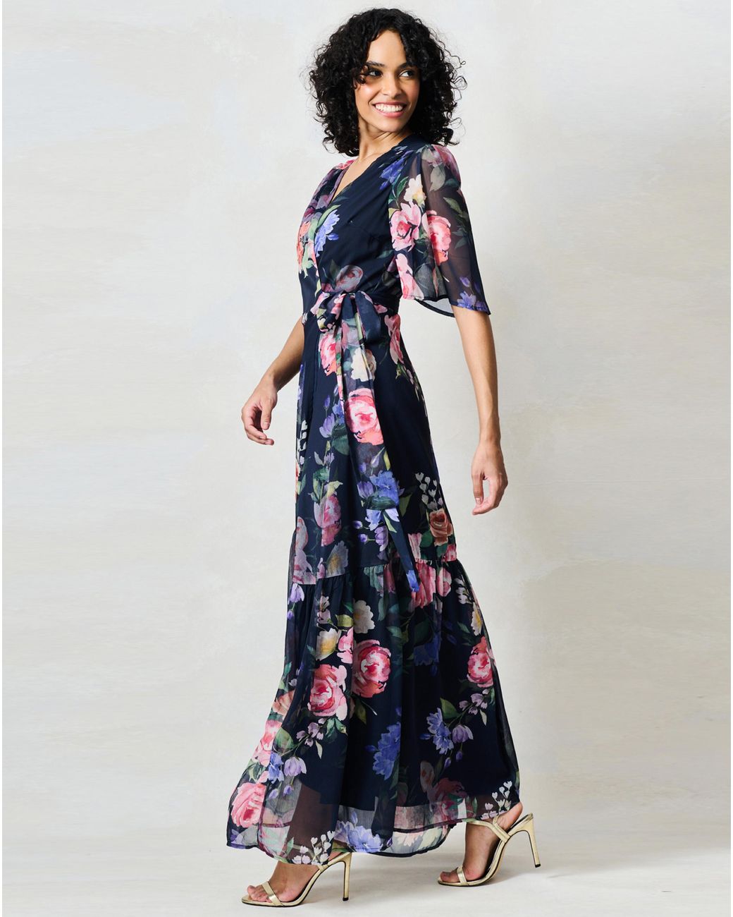 Hope & Ivy Blue Ayame Dress