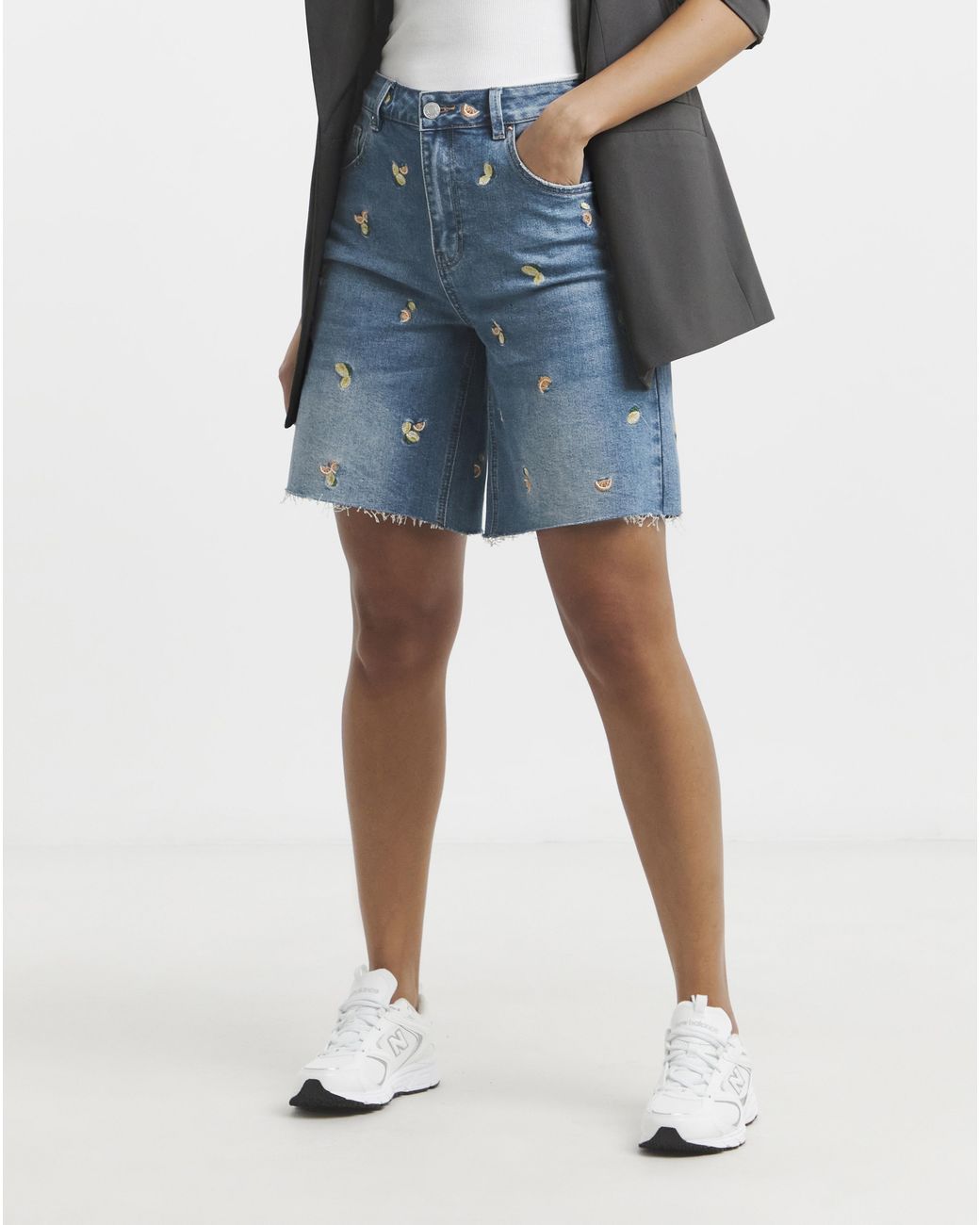 Simply Be Blue Fruit Bermuda Short