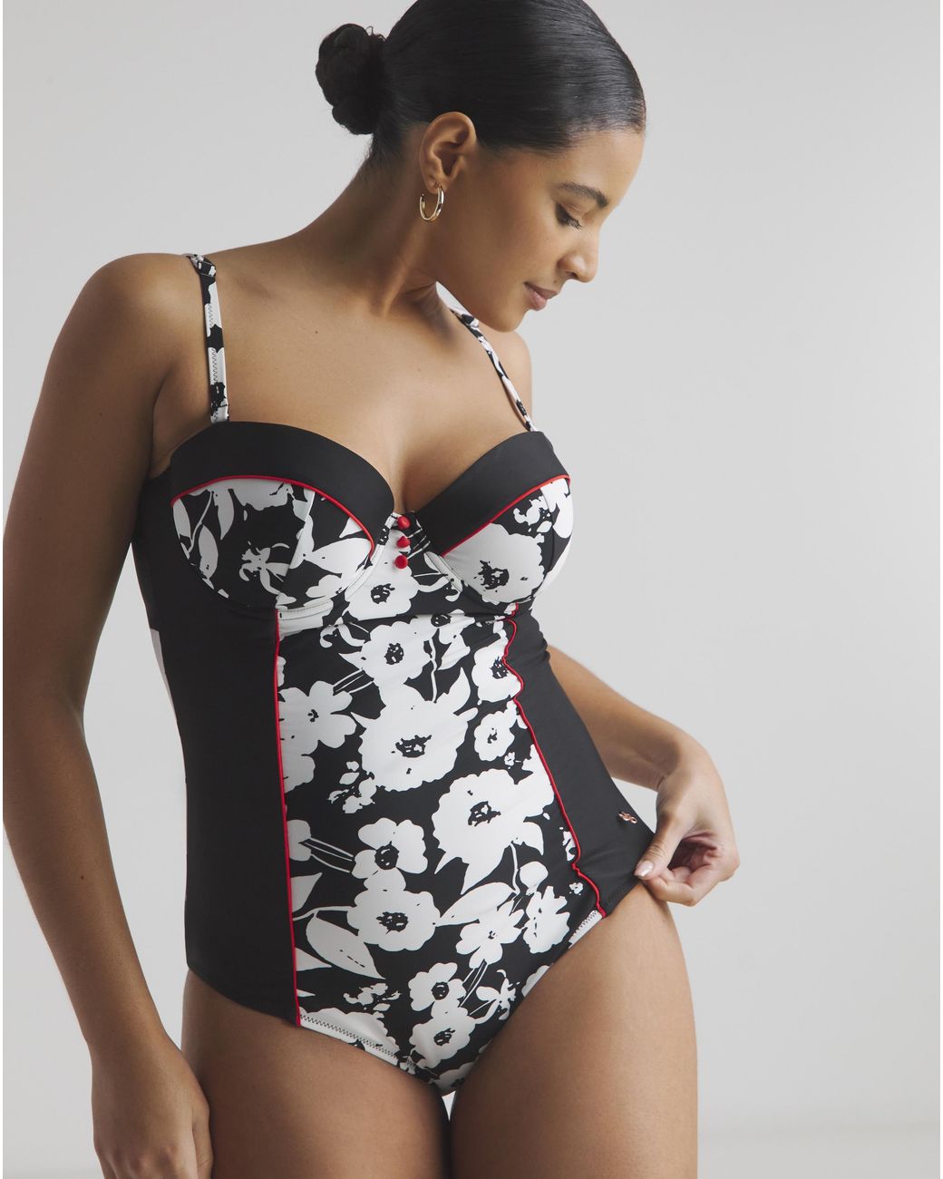 Joe Browns Multicolor Mono Print Wired Swimsuit
