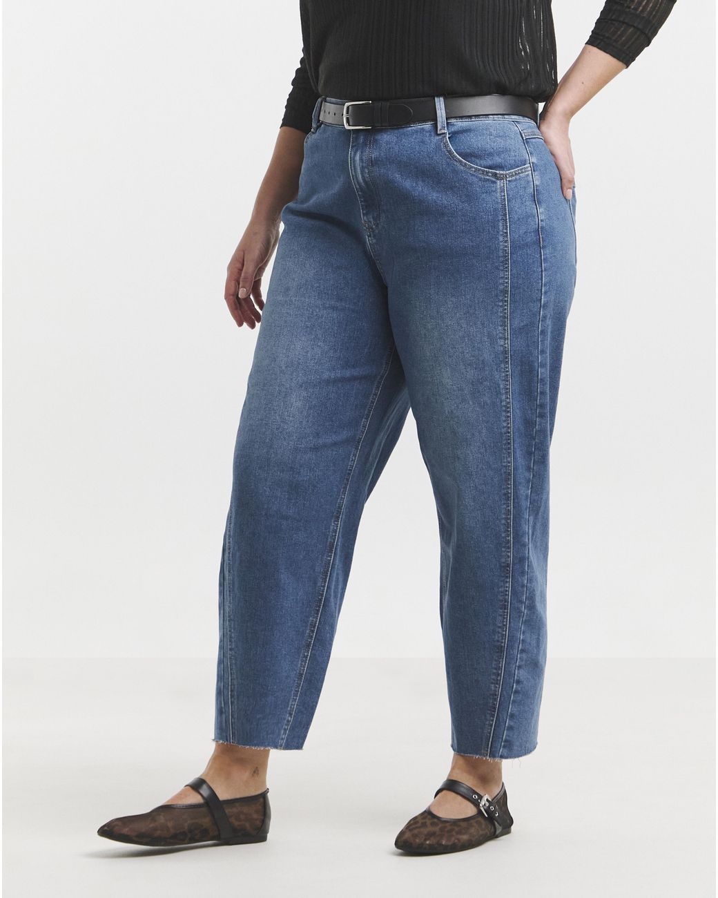 Simply Be Blue Tapered Leg Jean