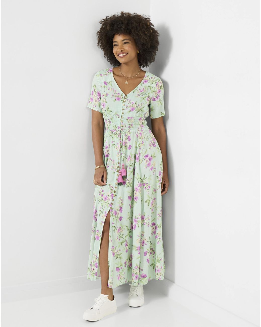 Joe Browns Green Summer Blossoms Maxi Dress