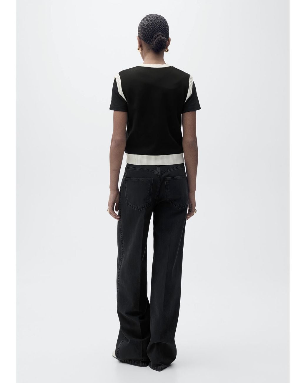 Mango White Vest Pia