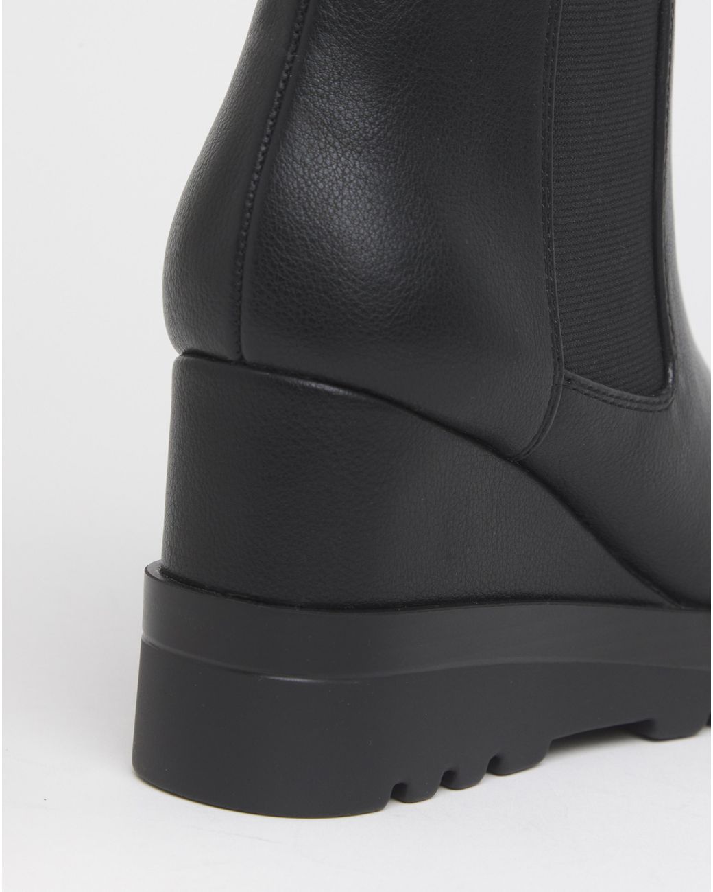 Simply Be Green Wedge Ankle Chelsea Boot Wide