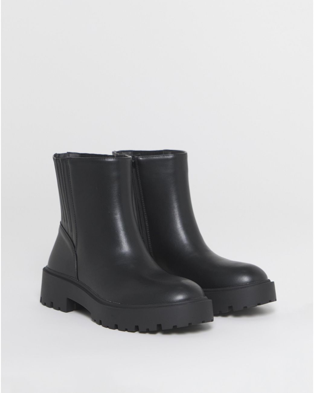 Simply Be Blue Hidden Gusset Chelsea Boot Extra Wide