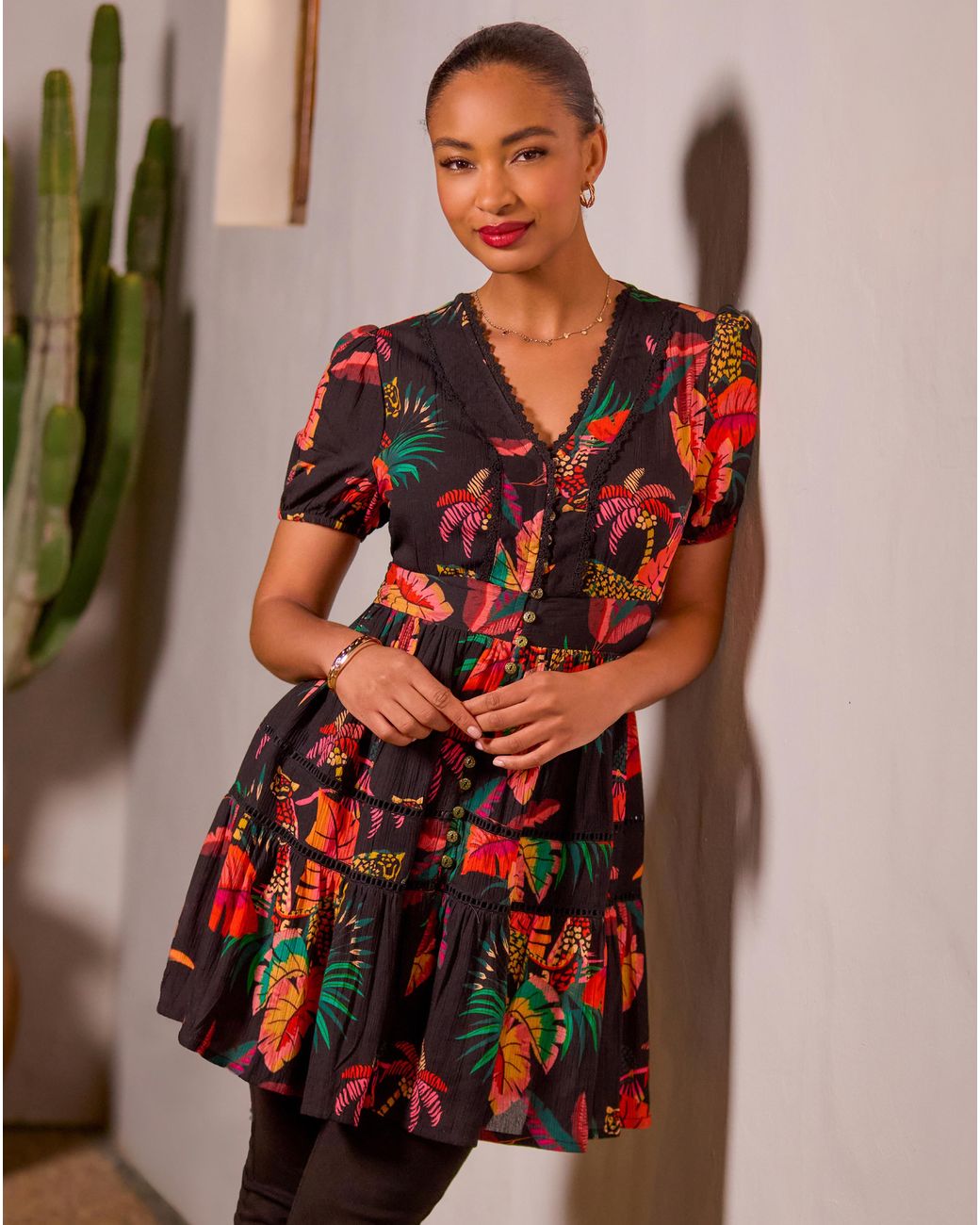 Joe Browns Red Tropical Paradise Tunic