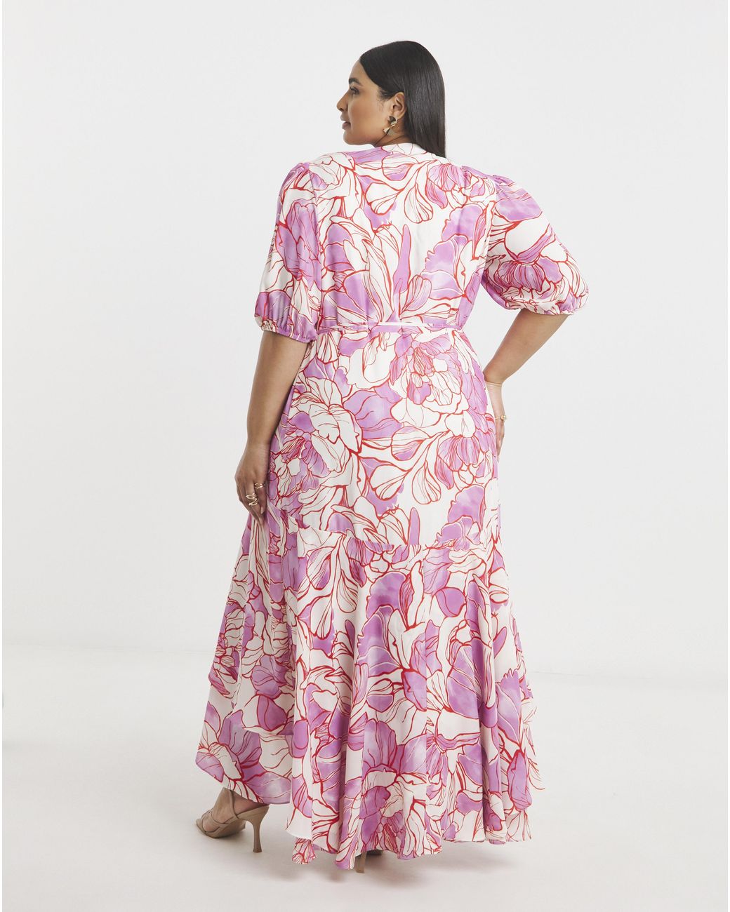 Joanna Hope Pink Printed Wrap Dress