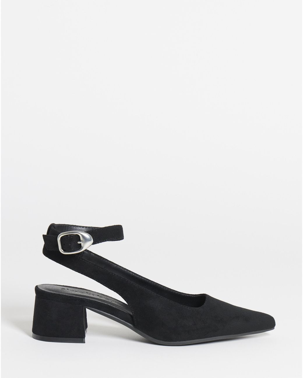 Simply Be Blue Ankle Strap Block Heel Extra Wide
