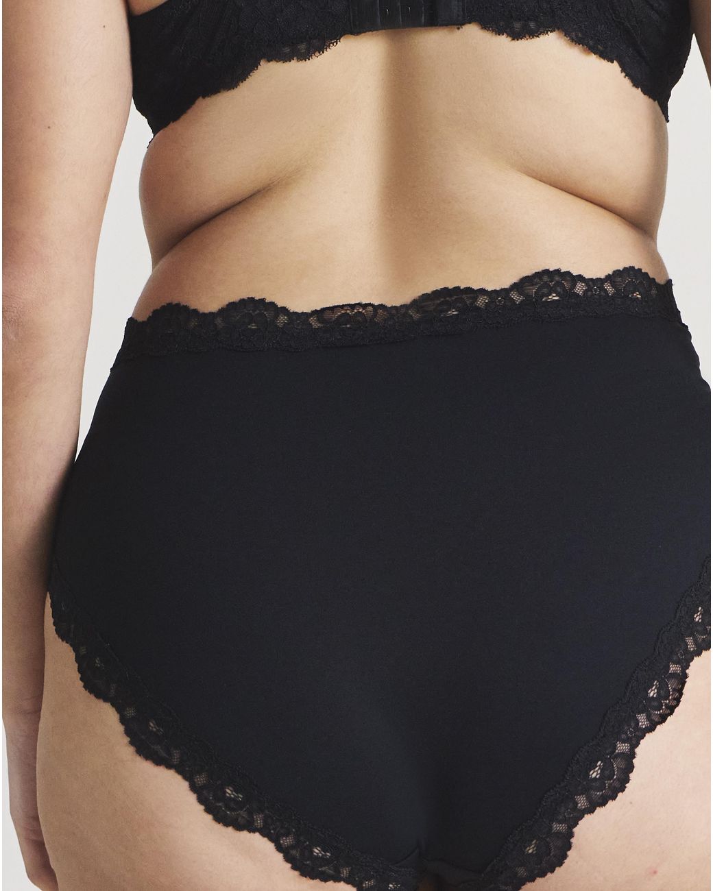 Pretty Secrets Black Full Brief Knickers